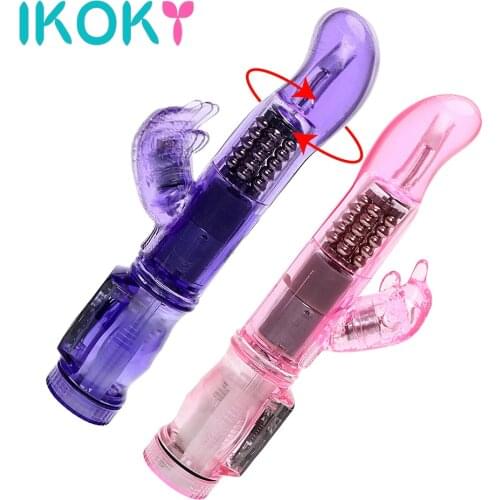IKOKY Dual Vibration Clitoris Stimulator G-Spot Massager Multi-Speed Dolphin Dildo Vibrator Sex Toys for Women Adult Products