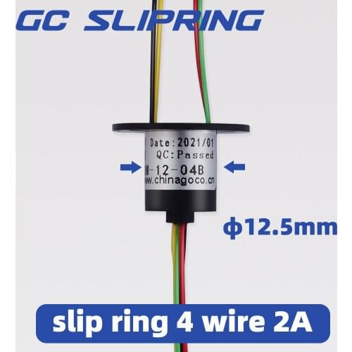 SlipringElectric slip ring 12 rings, each ring current 2a, diameter 12.5mm PTZ slip ring stay plate slip ringSRM-12-04B