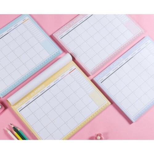 54 Sheets Agenda 2021 2022 Kawaii Notebook A4 Daily Journal Weekly Monthly Planner School Supplies Stationery Organizer Schedule