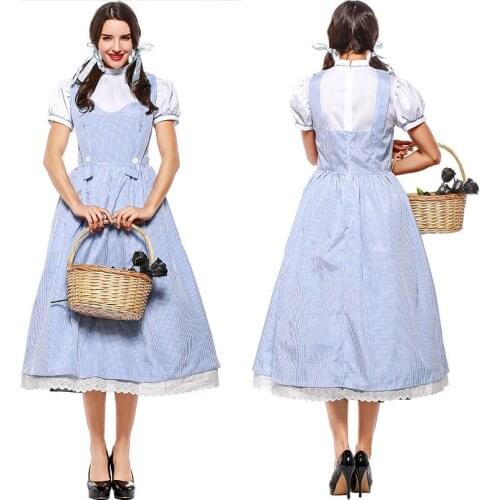 Halloween Party Adult Women French Wench Lolita Dress Victorian Maid Waitress Costume