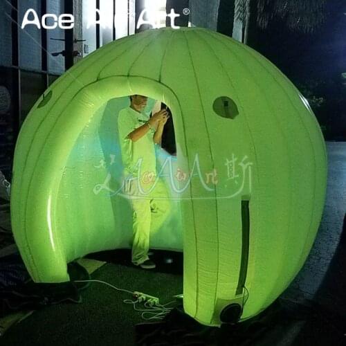 Nice designed sphera shape kiosk inflatable Dj booth,trade show dome,ice cream juice and food concession booth for sale