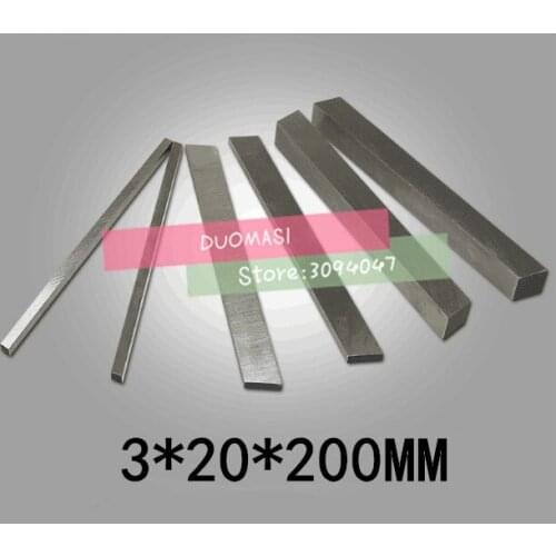 HRC60 3*20*200mm High-speed steel Sharp steel STEEL BILLETS blade Flat HSS Turning tool DIY knife material, Lathe tool