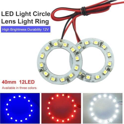 New Led Ring Light Ring 40mm 3528/1210-12 LED Angel Eye Aperture Ambient Light White Red Blue High Brightness Durability 12V