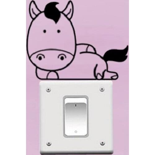 Cow Funny Light Switch Wall Door Vinyl Sticker Decor 3SS0045