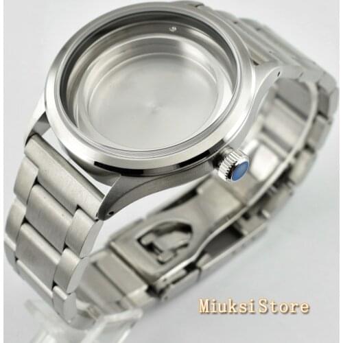 41mm watch case sapphire glass 316L stainless steel strap fit ETA 2836,Miyota 82 Serie,DG2813/3804
