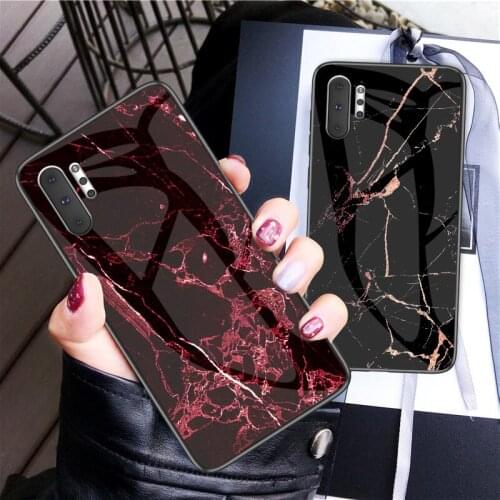 Marble Tempered Glass Case For Samsung Galaxy Note 10 Plus S7 S8 Edge S9 S10 S20 Plus Ultra A10 A20 E A30 A50 A70 A51 A71 Cover