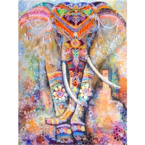 Dpsprue Full 5D DIY Square/Round Drill Diamond Painting "Animal Elephant" Diamond Embroidery Cross Stitch 3D Decor Gift DF221