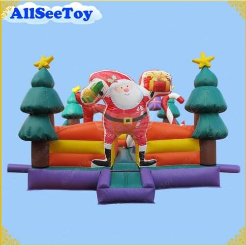 Inflatable Santa Jumper Castle Bouncer, Christmas Holiday Use
