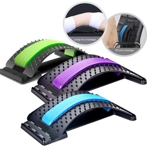 New Back Stretching Equipment Back Massager Magic Stretcher Fitness Lumbar Support Spinal Pain Release Corrector Health Care