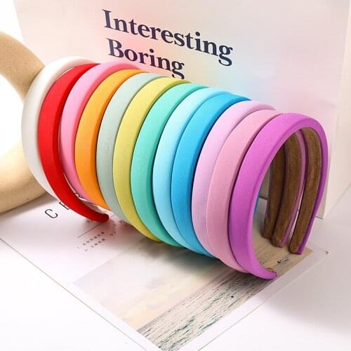 Solid Colors Hairbands Girls Sweet Sponge Hair Holder Women Vintage Headband Simple Hair Hoop New Fashion Hair Accessories