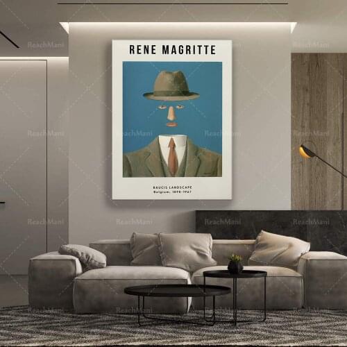 Rene Magritte - Baucis Landscape, 1966 -Poster,Canvas - Home Decor - Vintage Painting, Surrealism, Modern Art, Wall Art