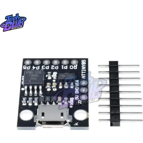 ATTINY Development Board For ATtiny13A/ATtiny25/ATtiny45/ATtiny85 Programming Editor Micro Usb Power Connector