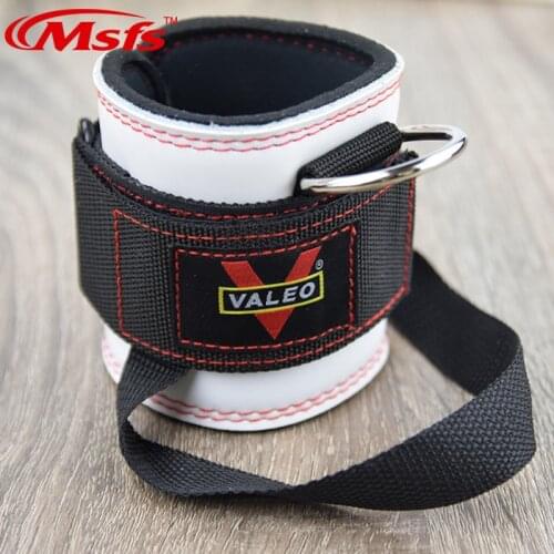 Cowhide Leather Ankle Supporting Strap High Quality Gym Fitness Training Weight Lifting Attach Ankle Support Strap