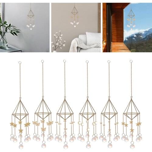 Sparkling Crystal Sun Pendant Hanging Wind Chime Dream Catcher Colorful Beads Feng Shui Yard Window Car Porch Wedding Ornament