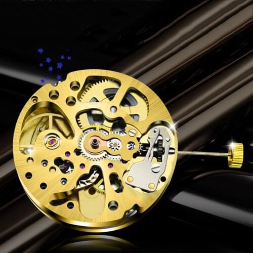 Gold Skeleton 2004 Movement Ordinary Pendulum Adjustment Radiation Pattern Fully Automatic Watch Movement