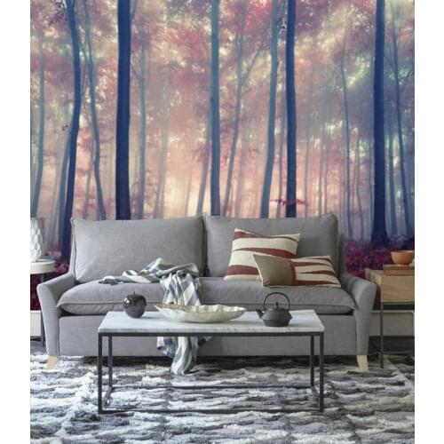 Custom Size 3D Photo Mural Mystic forest Removable Wall Papers Self-adhesive Vinyl Wall Sticker Art Home Decor Mural