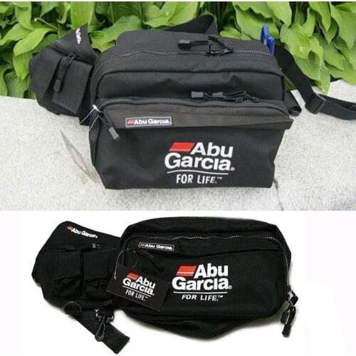 Fishing Tackle Waist Bag Waterproof Shoulder Carry Case Multi-Pocket Lure Reel Line Hook Swivel Snaps Connector Storage Pack ABU