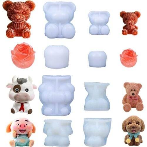 Hot Sale Silicone Molds Animal Flower Shaped Multi-Size Epoxy Resin Mould For Banking Tools Family Decoration DIY Craft Handmade