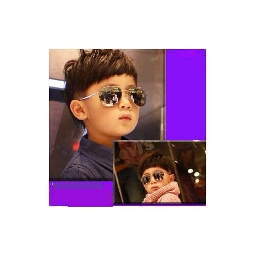 Curtain Baby Boy Girl Kid Sunglass Vintage cat eye Sunglass Child alloy frame kid eyeglass 100%UV Protection Oculos De Sol Gafas