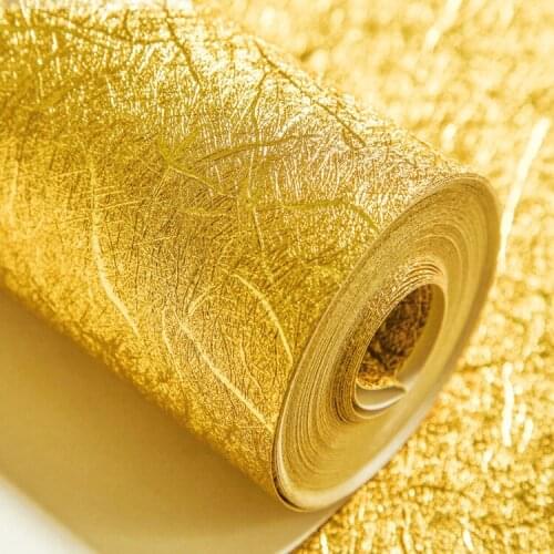 11yards Gold Foil Silver Wallpaper Thick Waterproof Pvc Stickers Wallpaper for Living Room Renovation of Furniture PVC Wallpaper