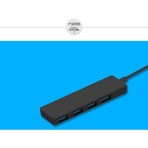 Ultra-thin notebook high-speed 4-port USB3.0 splitter HUB hub MAC black 60 cm