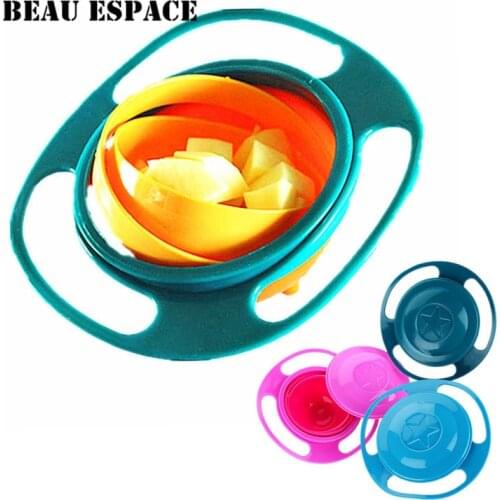 Baby Kids Universal 360 Rotate Spill-Proof Dishes Bowl Children Feeding Food Container Spilling Bowls Dinnerware Tableware