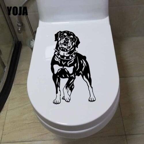 YOJA 14.1X22.2CM Rottweiler Dog Wall Sticker Pets Bedroom Home Decor Mural Toilet Decal T5-1589