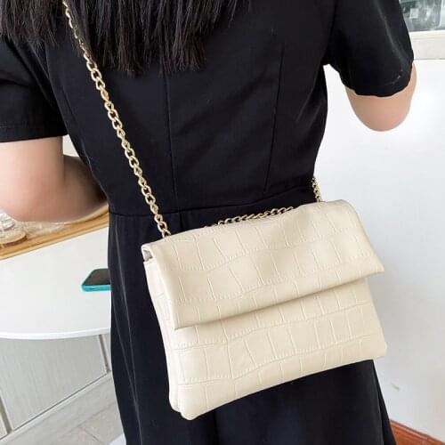 Fashion Women Pu Leather Chain Handbags High Quality Ladies Small Shoulder Messenger Bags Designer Female Tote Crossbody Bag New