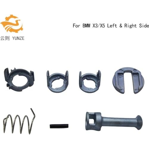 1 SET DOOR LOCK BARREL REPAIR KIT PADDLE 40MM 7PCS/SET FOR BMW X3 E83 2003-2010 X5 E53 1999-2006 LEFT RIGHT SIDE BRAND NEW