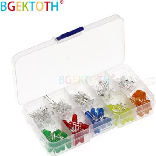 150pcs 5mm Bright LED Light Emitting Diodes White Yellow Red Blue Green Mayitr For Home Appliance