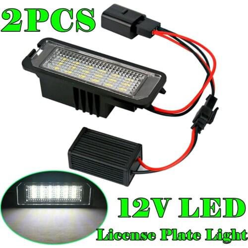 2pcs Error Free LED License Number Plate Light Lamps for Golf 4 5 6 7 License Number Plate