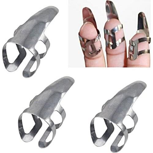 New 3Pcs Guitar Finger Pick Plectrums Slide Stainless Steel For Banjo Ukulele Jy28 21 Dropshipping