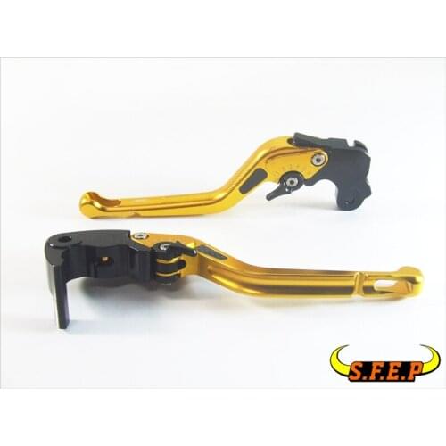 3D Long CNC Adjustable Motorcycle Brake and Clutch Levers with Carbon Fiber Inlay For Triumph BONNEVILLE T120/Black 2016-2018