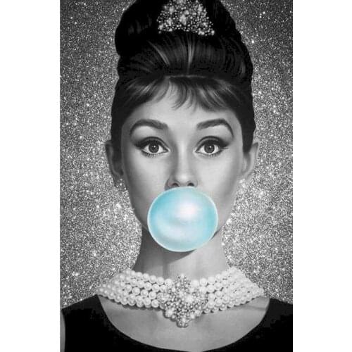 GATYZTORY 5D DIY Diamond Embroidery Bubble Woman Rhinestone Art Diamond Painting Famous Person Cross Stitch Kit Home Decor rhine