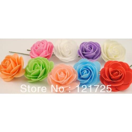 Free shipping foam roses flower DIY accessories headdress artificial flower Small Wedding Bouquet