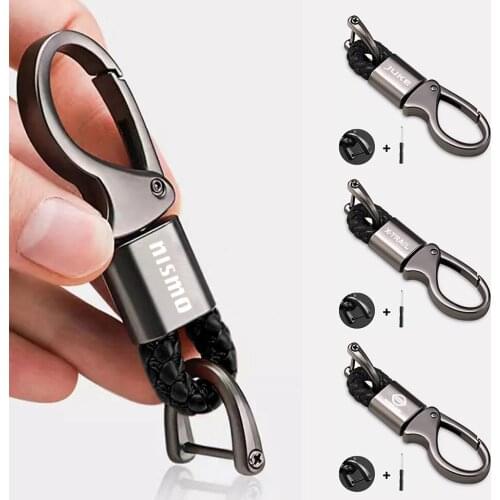 For Nissan nismo Qashqai tiida X-trail leaf navara Juke almera Metal Car Emblem new car Styling Leather / Key Ring Keychain