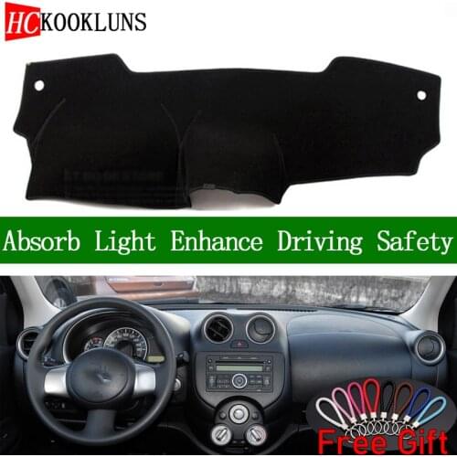 For Nissan MARCH Micra K13 2010-2016 Dashboard Cover Sun Shade Dash Mat Pad Carpet Car Stickers Interior Accessories