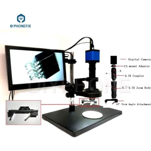 PHONEFIX 3D Intelligent Digital Video Microscope 20MP HDMI Camera For Mobile Phone Motherboard PCB Repair Tool