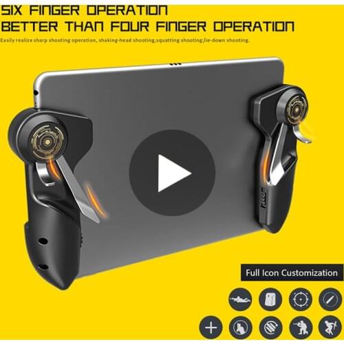 For iPad Android Tablet PUBG Cell Phone Controller Trigger Free Fire Gamepad Joystick Control Mobile Game Pad L1 R1 Pugb Gaming