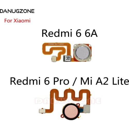 FingerPrint Sensor Button Touch ID Scanner Key Flex Cable For Xiaomi Redmi 6 6A / 6 PRO / Mi A2 Lite