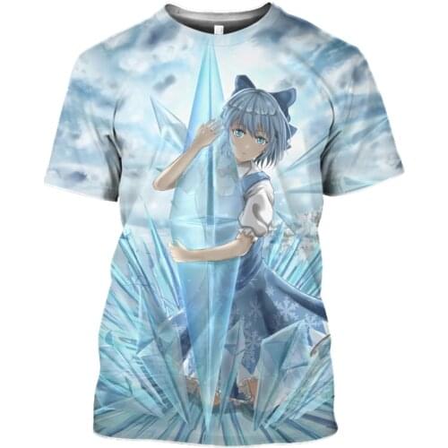 HOXIXIB Women Tshirt Camping Senpai Tops 3D Anime Game Touhou Project T Shirt Men Sexy Loli Girl Hinanawi Tenshi Hentai Pullover