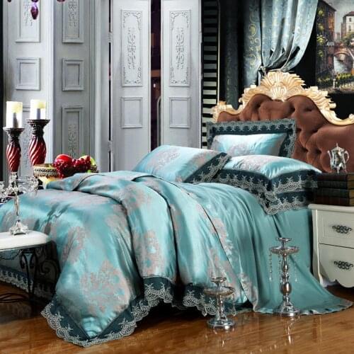 Spring Summer Luxury Jacquard Series Brand Quality Tencel Modal Bedding Cover Set 4 pieces For 5 and 6 feet Bed