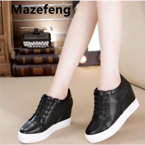 Womens Sneakers Women Spring White Wedge Sports Shoes Female Casual Vulcanized Shoe Running Fashionable Platform High Sneaker