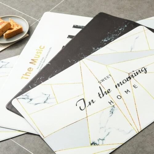 PVC Kitchen Mats, Water-absorbing, Oil-absorbent, Non-slip, Dirt-resistant Foot Mats, Household Wipeable Mats, Long Carpets