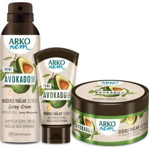 Avocado Oil 3 Pieces Set Moisturizing 60ml Hand 200ml Face Body 150 Ml Spray Moisturizer Cream Precious Oils Day Night Dry Skin