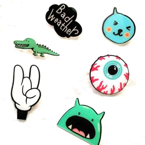 Kawaii Icons on The Pin Cute Acrylic Badges Cartoon Icons on The Backpack Badges for Clothing Cartoon Badge