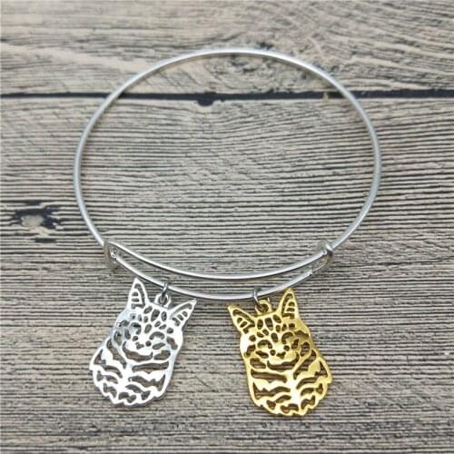 Trendy New Maine Coon Cat Bangles Cute Maine Coon Cat Car Bangles Bracelets Fashion Animal Pet Jewellery