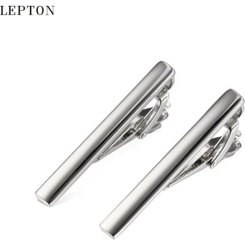 Lepton Mens Copper Necktie Tie Clips Pin Colorfull Top Quality Skinny Glossy Clasp Tie Bar Wedding Slim Tie Clip For Men