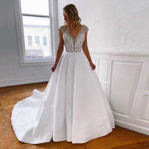 Атласные свадебные платья NOBLE BRIDE China At AliExpress