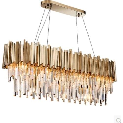New luxury crystal chandelier modern lighting for living room dining room gold crystal chandelier LED lights